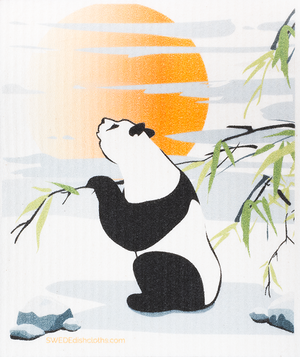 Mixed Pandas Set of 3 (One of each design) Paper Towel Replacements | Swedish Dishcloths