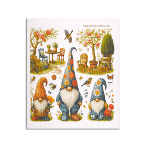 Eco-Friendly Swedish Dishcloths - Mixed Gnomes Set of 3 (Paper Towel Replacements, One of Each Design) - SWEDEdishcloths.com