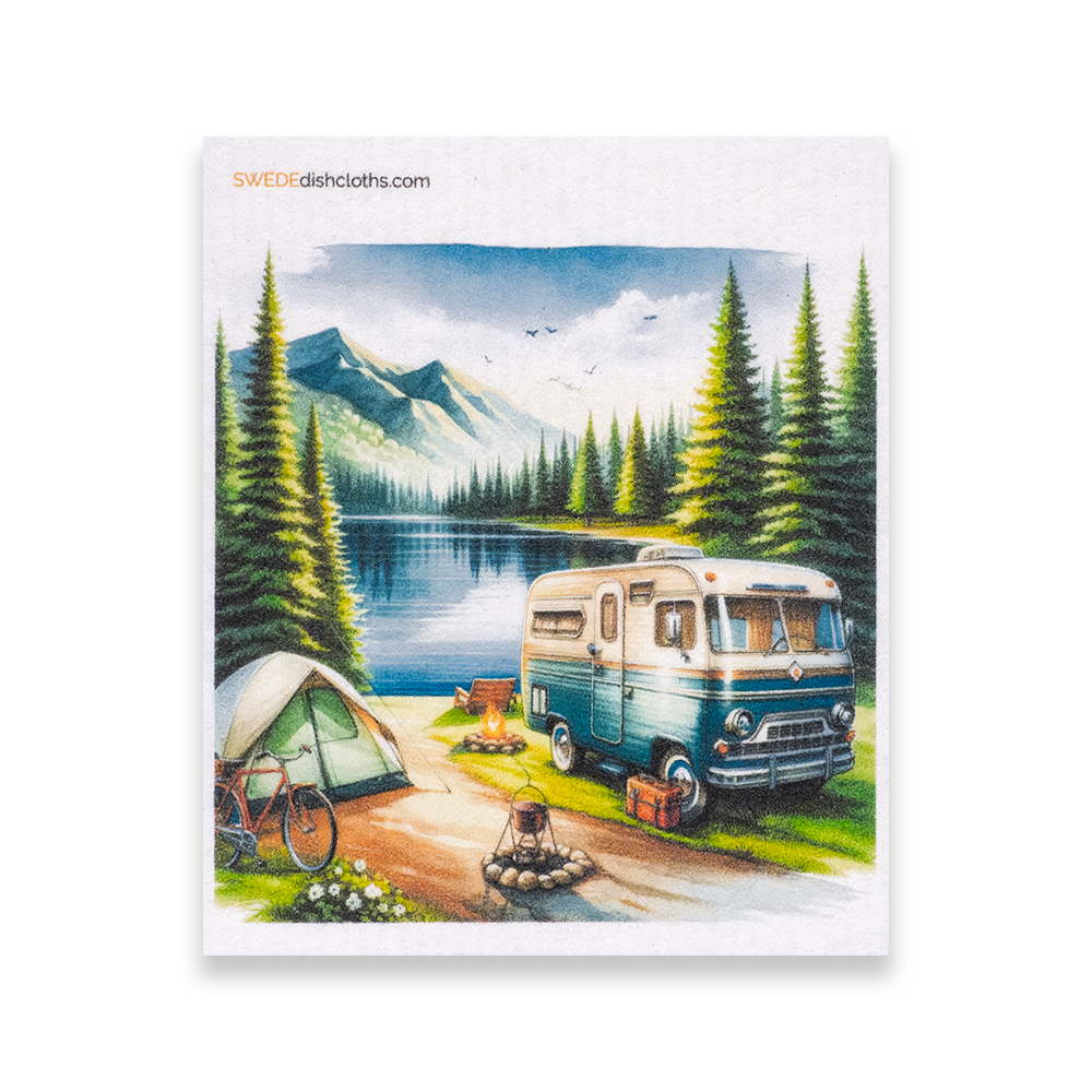 Eco-Friendly Swedish Dishcloths - Trailer and Tent (Paper Towel Replacement) - SWEDEdishcloths.com
