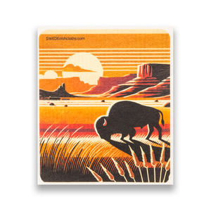 Eco-Friendly Swedish Dishcloths - Mixed Bison Set of 3 (Paper Towel Replacements, One of Each Design)