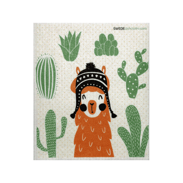 Orange llama One Swedish Dishcloth