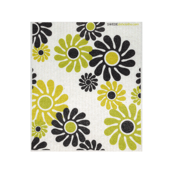 Modern Flowers One Swedish Dishcloth