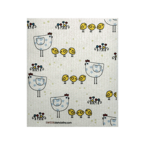 Chicken Family One Swedish Dishcloth