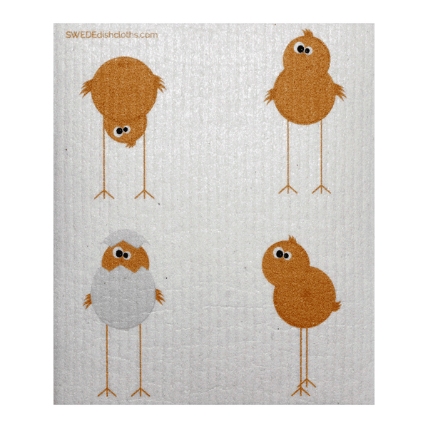Funny Chickens One Swedish Dishcloth