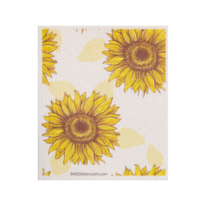 Mixed Sunflowers Set of 4 Swedish Dishcloths (One of each design)