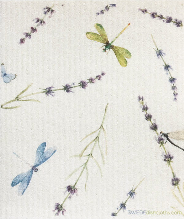 Swedish Dishcloth Dragonfly Lavender Single Spongecloth