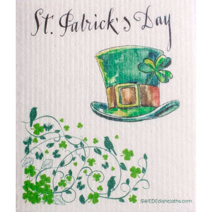 Saint Patricks 2021 Set of 3 Swedish Dishcloths (One of each design) | ECO Friendly | Reusable Cleaning Spongecloth