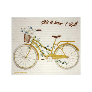 Swedish Dishcloths Bike Sayings Set of 3 cloths (one of each design)  Eco Friendly Absorbent Cleaning Cloth