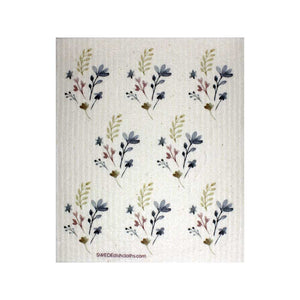 Swedish Dishcloths Mixed Purple Wildflowers Set of 3 cloths (one of each design)  Eco Friendly Absorbent Cleaning Cloth