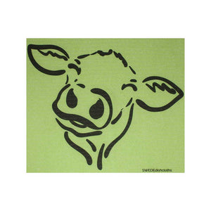 Swedish Dishcloths Cow Silhouettes Set of 4 cloths (one of each design)  Eco Friendly Absorbent Cleaning Cloth