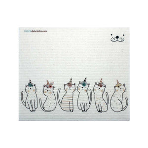 Mixed Caticorn Set of 3 cloths (One of each design) Swedish Dishcloths ECO  Absorbent Cleaning Cloth