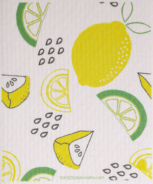 Swedish Dishcloth (Fruit Collage) Set of 4 (One of each design) Paper Towel Replacements | Swededishcloths
