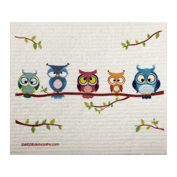 Owl Friends One Each Swedish Dishcloth - 1