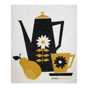 Retro Coffee Collection One Each Swedish Dishcloth | Eco Friendly Absorbent Cleaning Cloth | Reusable Cleaning Wipes - 1