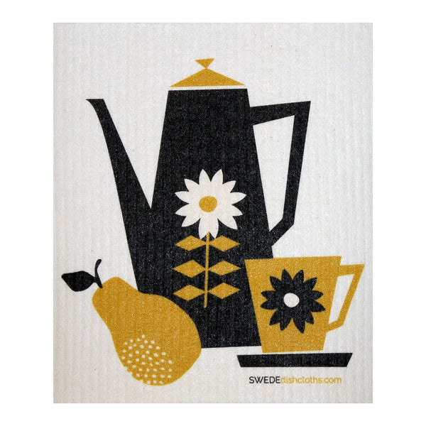 Retro Coffee Collection One Each Swedish Dishcloth | Eco Friendly Absorbent Cleaning Cloth | Reusable Cleaning Wipes - 1
