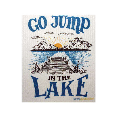 Swedish Dishcloths "Go Jump in the Lake" One Dishcloth | ECO Friendly Reusable Absorbent Cleaning Cloth - SWEDEdishcloths.com