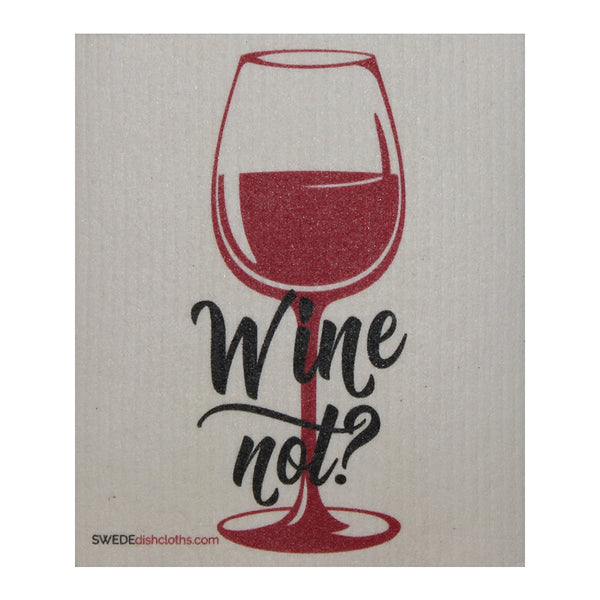 Wine Not One Each Swedish Dishcloth | Eco Friendly Absorbent Cleaning Cloth | Reusable Cleaning Wipes - 1